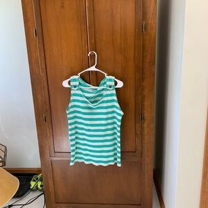 Hillard & Hanson striped ribbed blend tank top shirt 3X 21 in pit